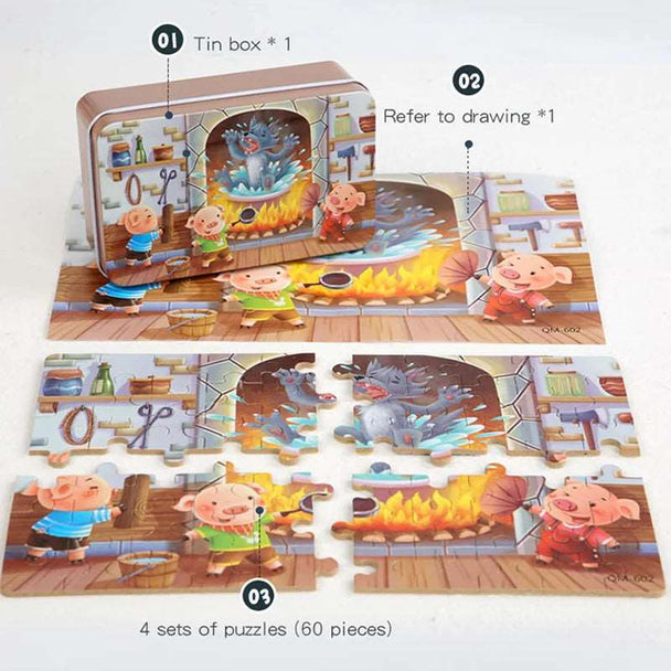 New Children 60 Pieces Wooden Puzzle for Kids