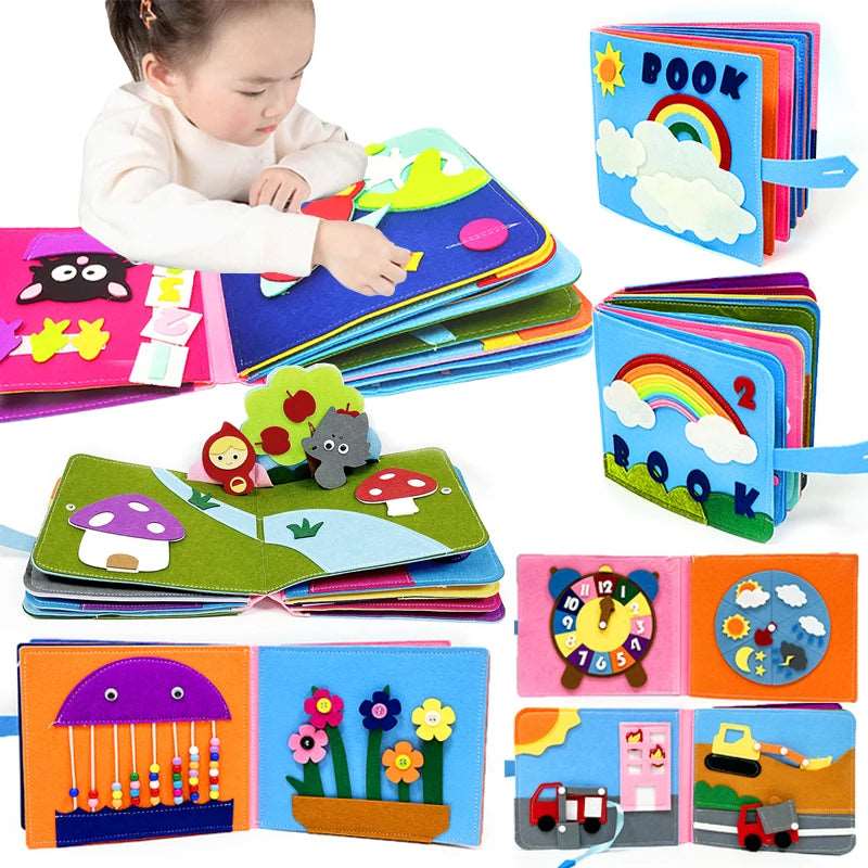 Baby Busy Board 3D Toddlers Story Cloth Book