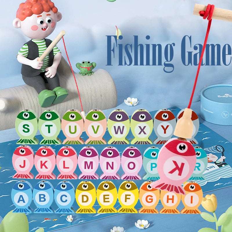 Kids Wooden Fishing Game Toy