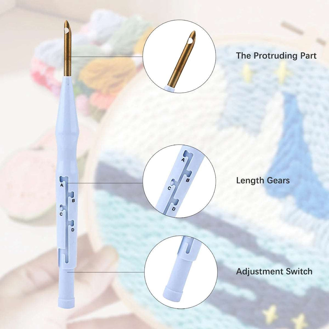 DIY Punch Needle Embroidery Starter Kits for beginners