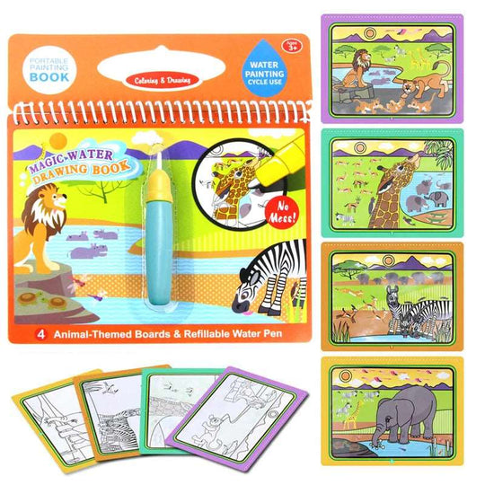 8 Types Magic Water Drawing Doodle Book & Magic Pen