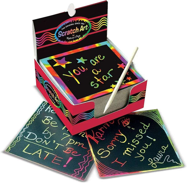 100Pcs Magic Color Rainbow Scratch Mini Note Pad