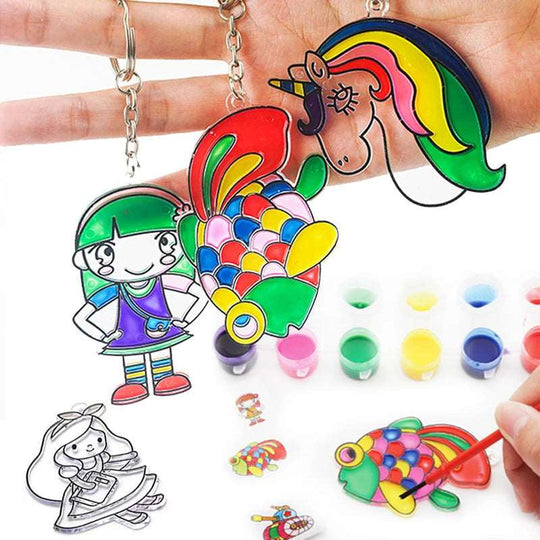 5pcs Children Window Art Kids Suncatcher Painting Kit